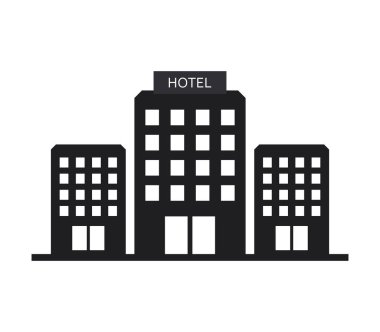 Hotel Icon beyaz arka plan üzerinde