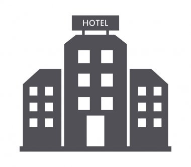 Hotel Icon beyaz arka plan üzerinde