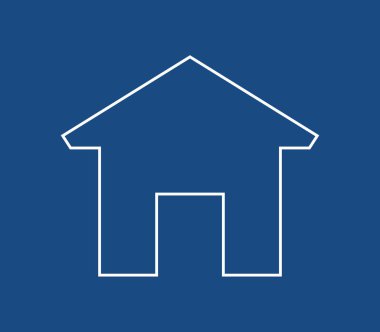 Satılık ev simgesi beyaz arka plan üzerinde