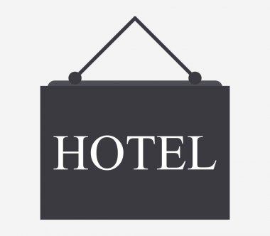 Hotel Icon beyaz arka plan üzerinde