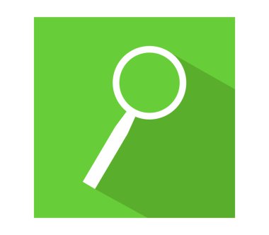 Beyaz arkaplanda büyütme cam simgesi