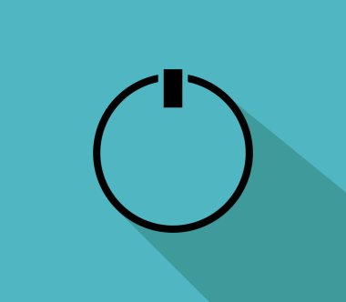 güç düğmesi simgesi beyaz arka plan üzerinde