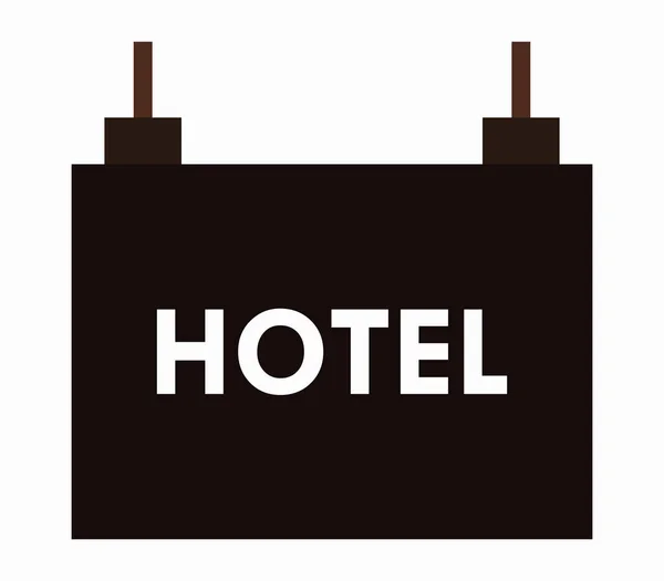 Hotel Pictogram Witte Achtergrond — Stockvector