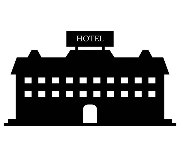 Hotel Pictogram Witte Achtergrond — Stockvector