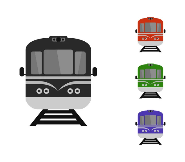 Ícone Trem Fundo Branco —  Vetores de Stock