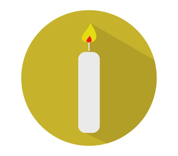Kerzensymbol Auf Weißem Hintergrund — Stockvektor