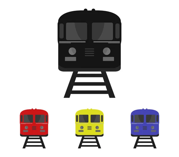 Train Icon White Background — Stock Vector