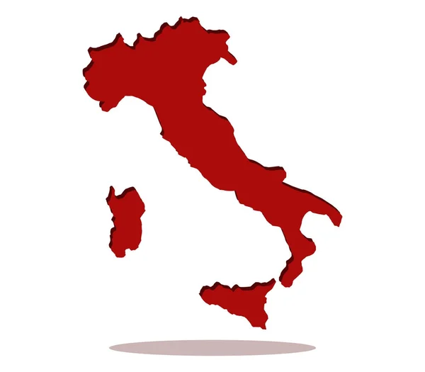 Italy Map White Background — Stock Vector