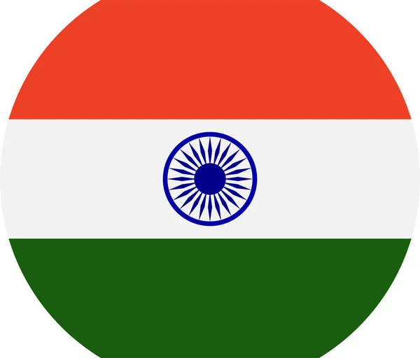 Indien Flagga Vit Bakgrund — Stock vektor