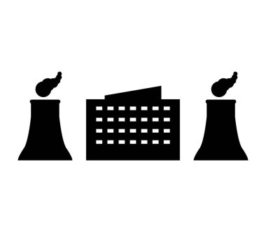 Beyaz arkaplanda endüstri simgesi