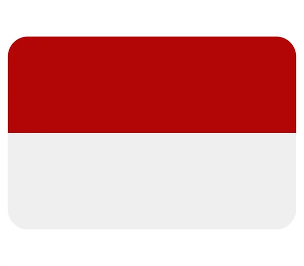 Drapeau Indonesia Sur Fond Blanc — Image vectorielle