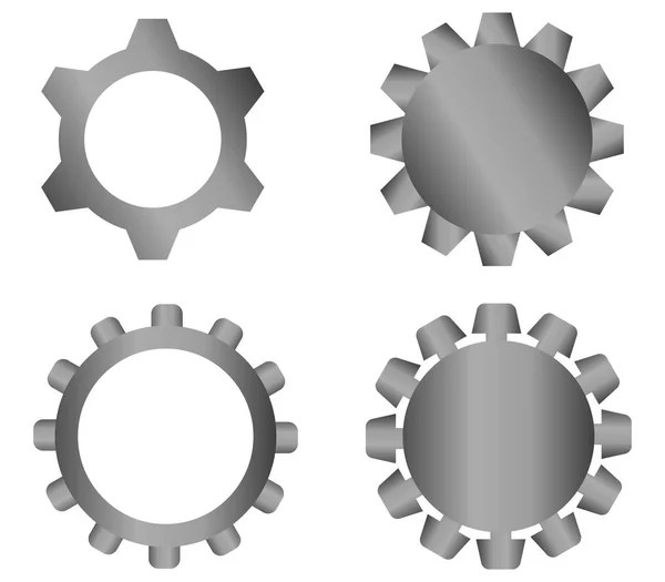 Icono Engranaje Sobre Fondo Blanco — Archivo Imágenes Vectoriales