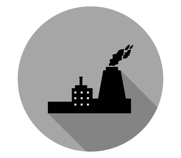 Icono Industria Sobre Fondo Blanco — Vector de stock