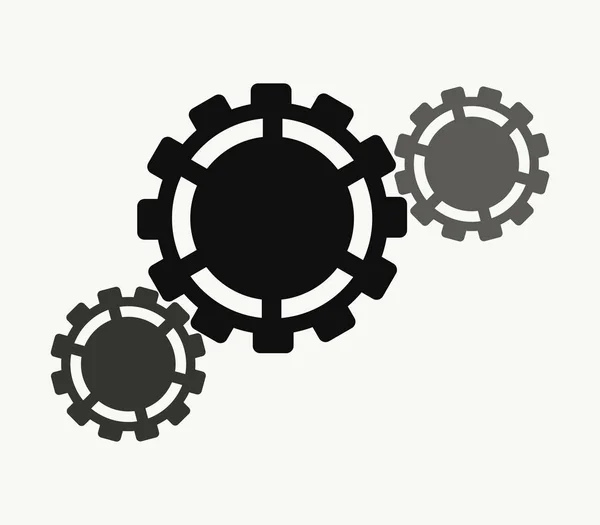 Gear Icon White Background — Stock Vector