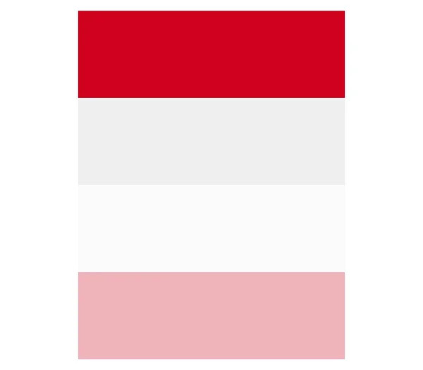 Drapeau Indonesia Sur Fond Blanc — Image vectorielle