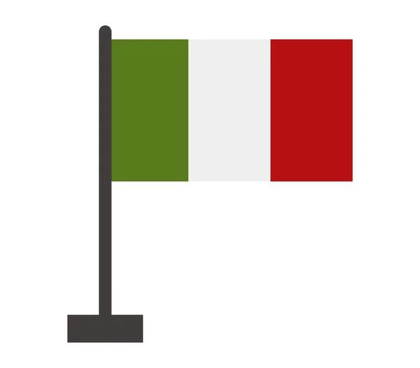Bandeira Itália Fundo Branco — Vetor de Stock
