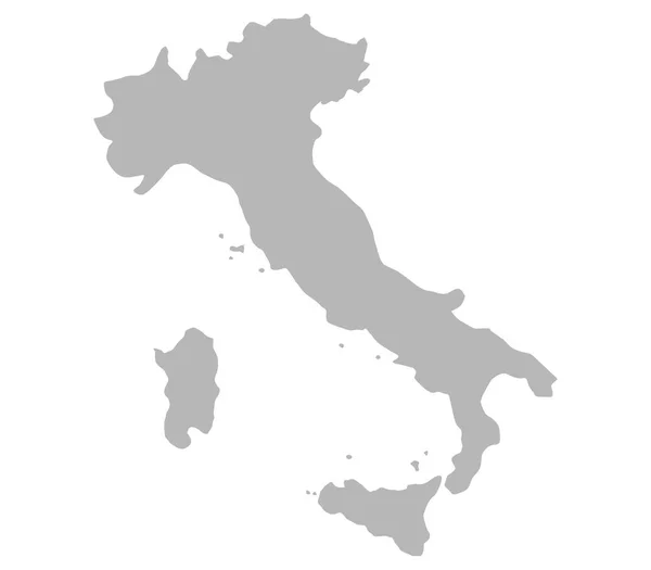 Italy Map White Background — Stock Vector