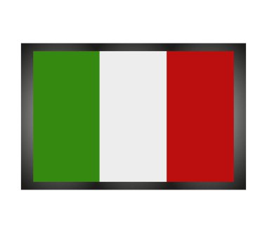 Beyaz arkaplanda İtalya bayrağı