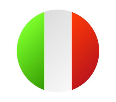 Beyaz arkaplanda İtalya bayrağı