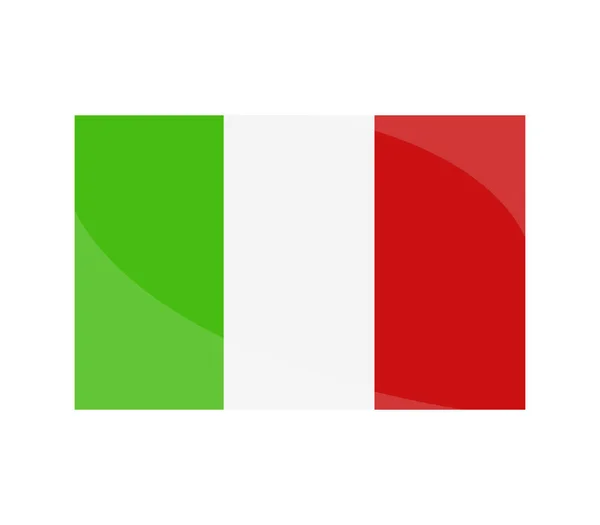 Italy Flagga Vit Bakgrund — Stock vektor