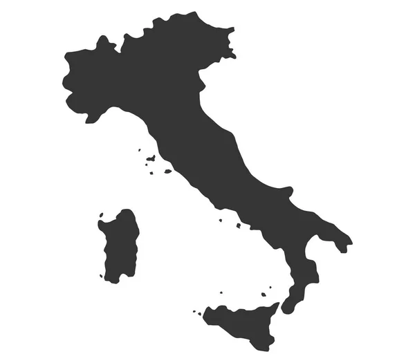 Italia Mappa Sfondo Bianco — Vettoriale Stock