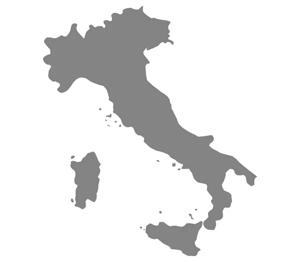意大利地图在白色背景 — 图库矢量图片