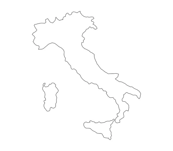 Italia Mappa Sfondo Bianco — Vettoriale Stock