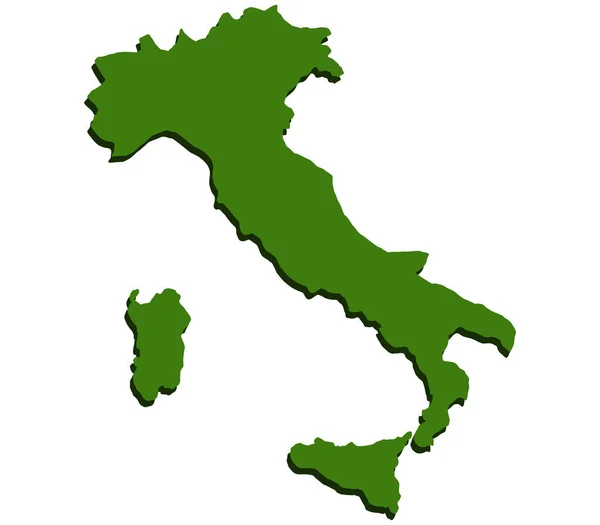 Italy Map White Background — Stock Vector