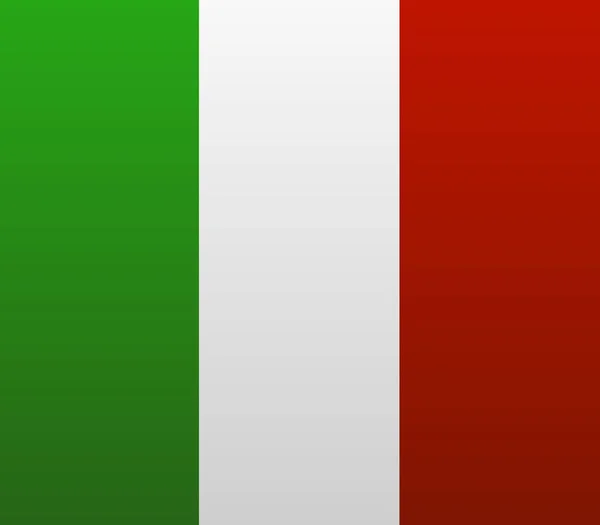 Bandera Italia Sobre Fondo Blanco — Vector de stock