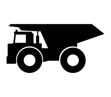 Beyaz arkaplanda kamyon simgesi