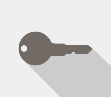 Beyaz arkaplanda anahtar simgesi