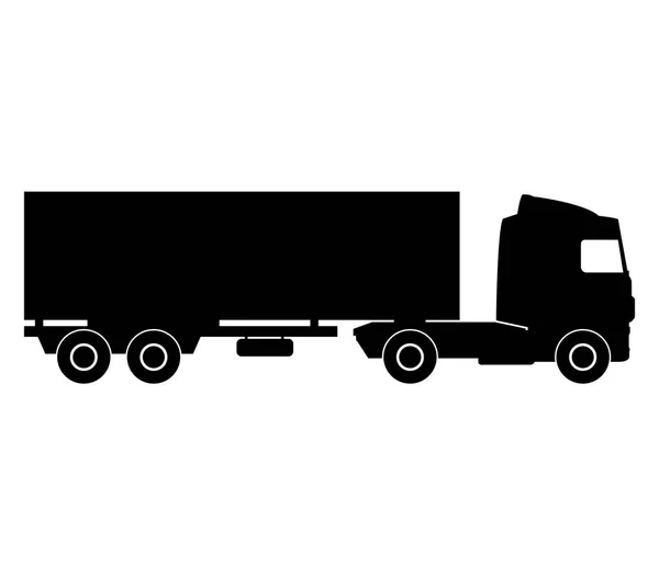 Lastbil Ikon Vit Bakgrund — Stock vektor