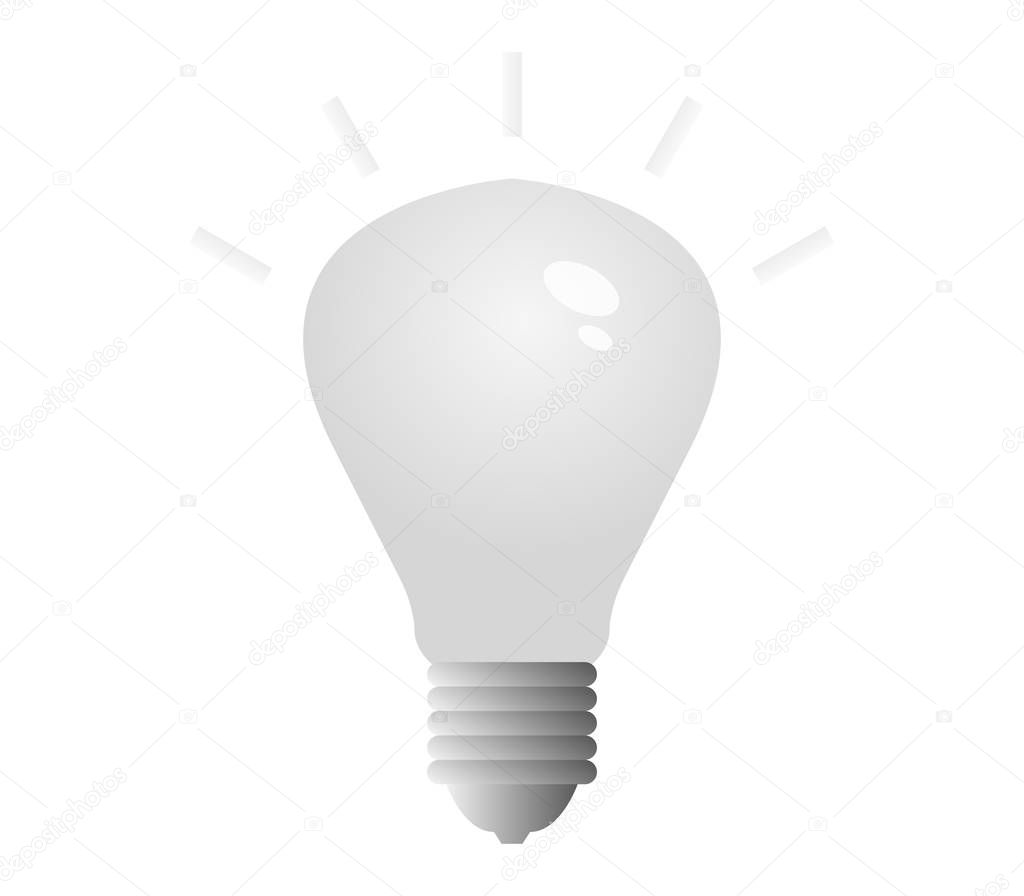 light bulb icon on white background