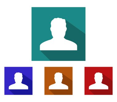 adam profil simgesi beyaz arka plan üzerinde