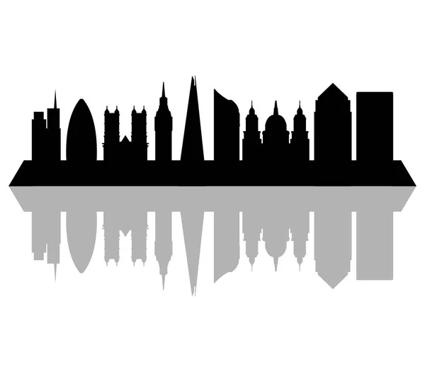London Skyline White Background — Stock Vector