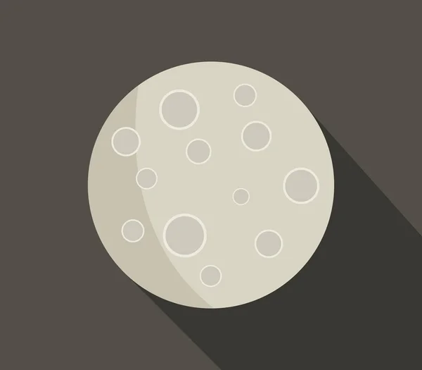 Icono Luna Sobre Fondo Blanco — Archivo Imágenes Vectoriales