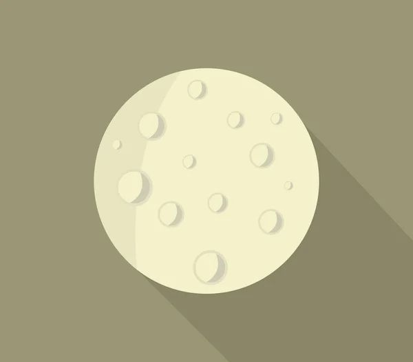 Ikona Księżyca Białym Tle — Wektor stockowy