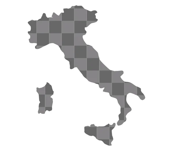 Italia Mappa Sfondo Bianco — Vettoriale Stock