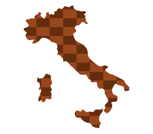 Italia Mappa Sfondo Bianco — Vettoriale Stock