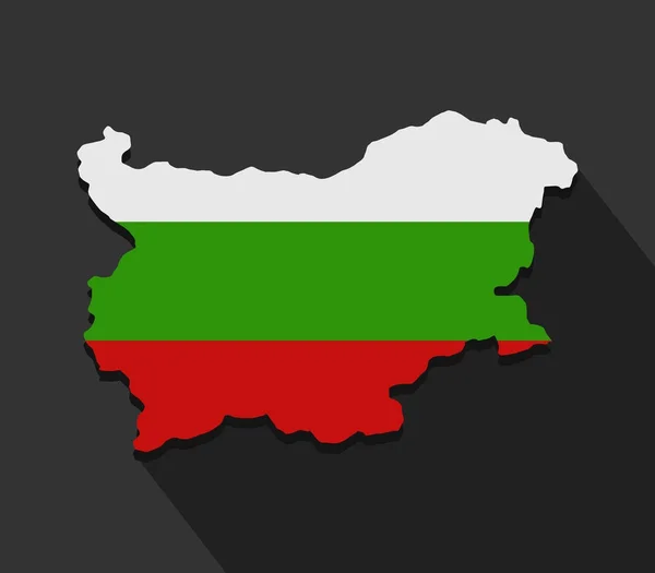 Bulgaria Carte Sur Fond Blanc — Image vectorielle