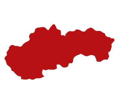 Slovakya harita beyaz arka plan üzerinde