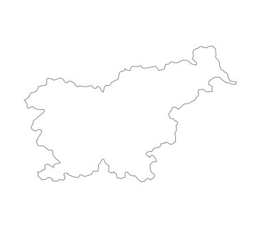 Slovenya harita beyaz arka plan üzerinde