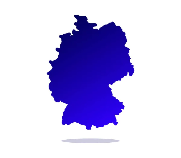 Allemagne Carte Sur Fond Blanc — Image vectorielle