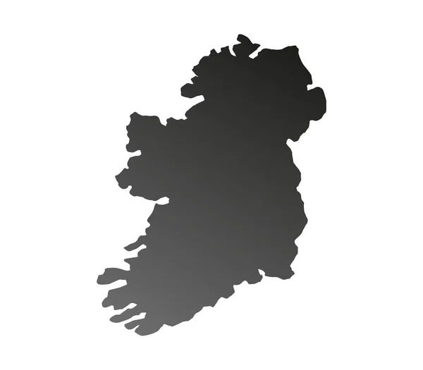 Irlande Carte Sur Fond Blanc — Image vectorielle