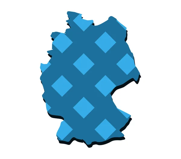 白い背景の上ドイツ地図 — ストックベクタ