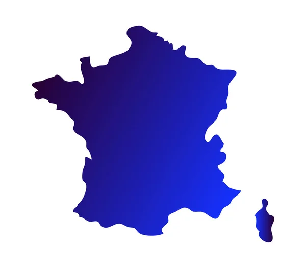Mapa França Sobre Fundo Branco —  Vetores de Stock