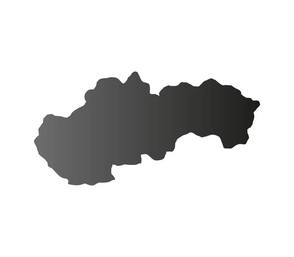 Slovaquie Carte Sur Fond Blanc — Image vectorielle