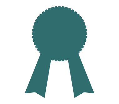 Beyaz arkaplanda madalya simgesi