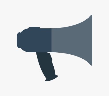 megafon simgesi beyaz arka plan