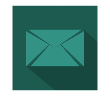 Beyaz arkaplanda ileti simgesi